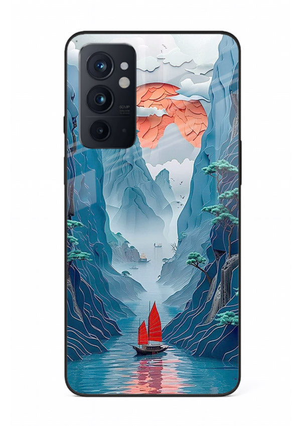 Red Sail Canyon dramatic canyon artwork OnePlus 9RT glass back cover
