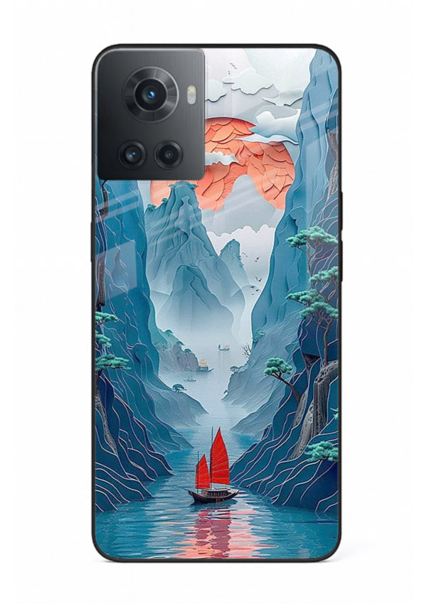 Red Sail Canyon dramatic canyon artwork OnePlus 10R glass back cover