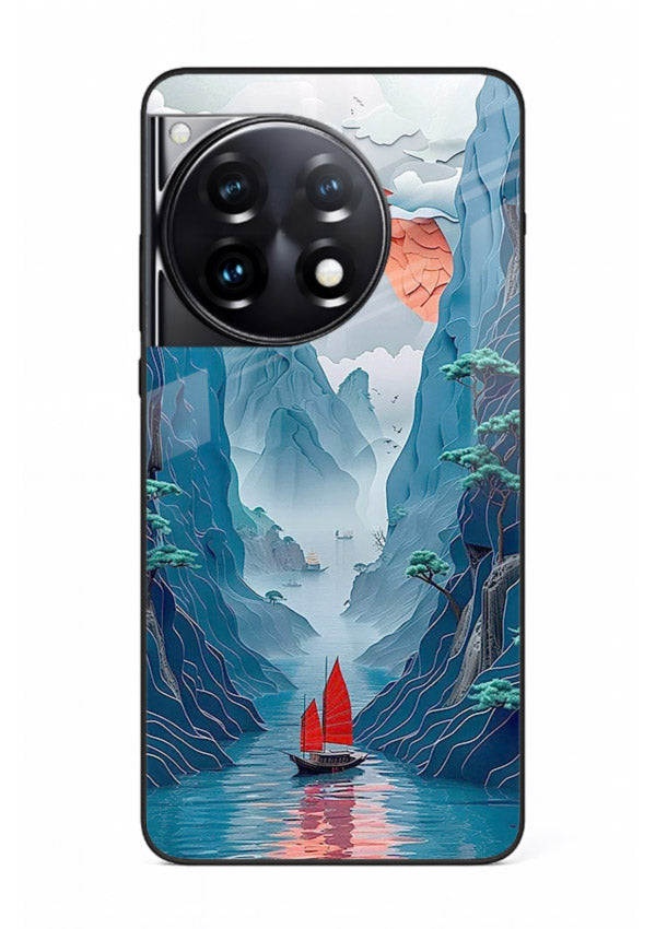 Red Sail Canyon dramatic canyon artwork OnePlus 12R glass back cover