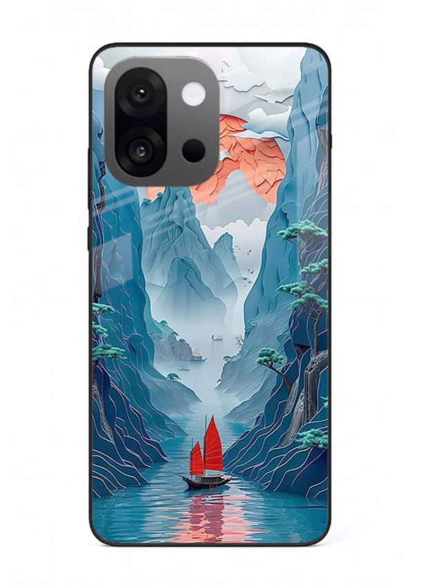 Red Sail Canyon dramatic canyon artwork OnePlus 13s glass back cover