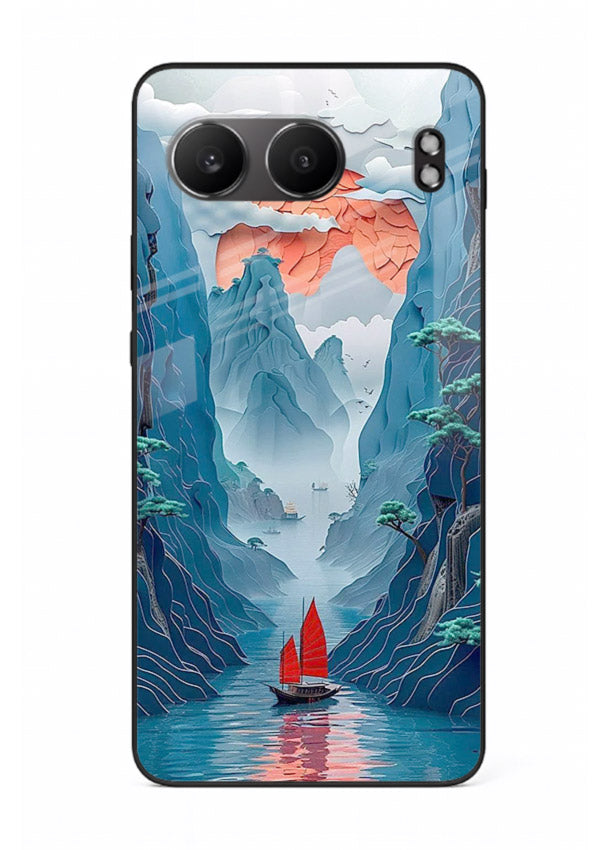 Red Sail Canyon dramatic canyon artwork OnePlus Nord 4 glass back cover