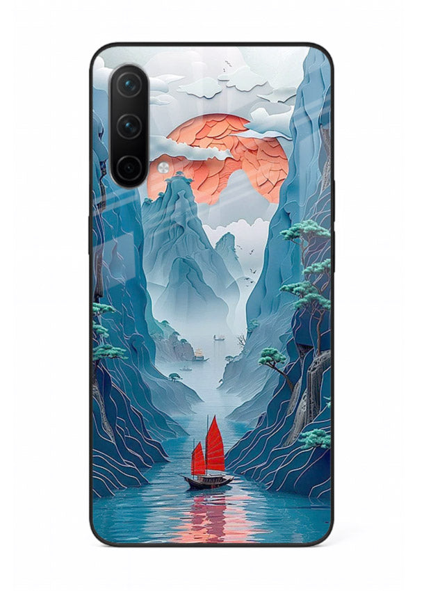 Red Sail Canyon dramatic canyon artwork OnePlus Nord CE 5G glass back cover