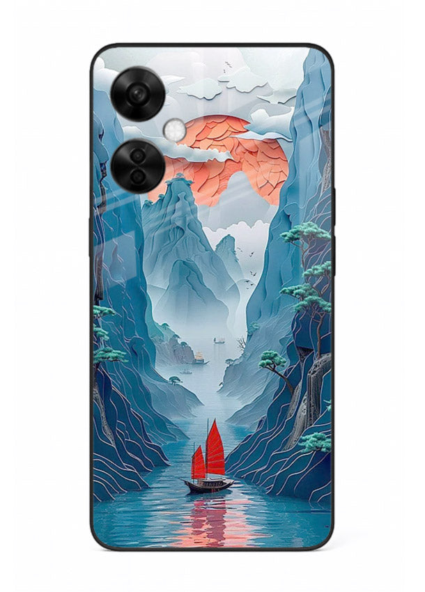 Red Sail Canyon dramatic canyon artwork OnePlus Nord CE3 Lite glass back cover