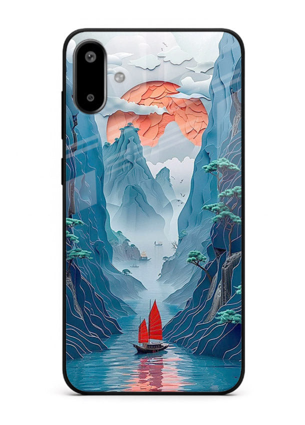 Red Sail Canyon dramatic canyon artwork Samsung F06 5G glass back cover