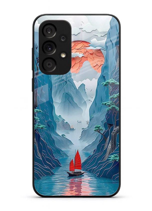Red Sail Canyon dramatic canyon artwork Samsung A73 5G glass back cover