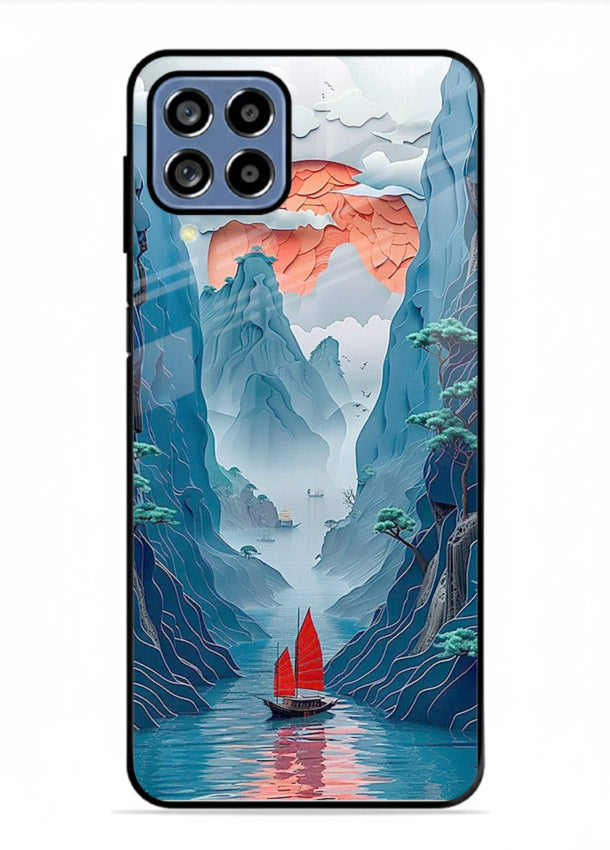 Red Sail Canyon dramatic canyon artwork Samsung F62 glass back cover