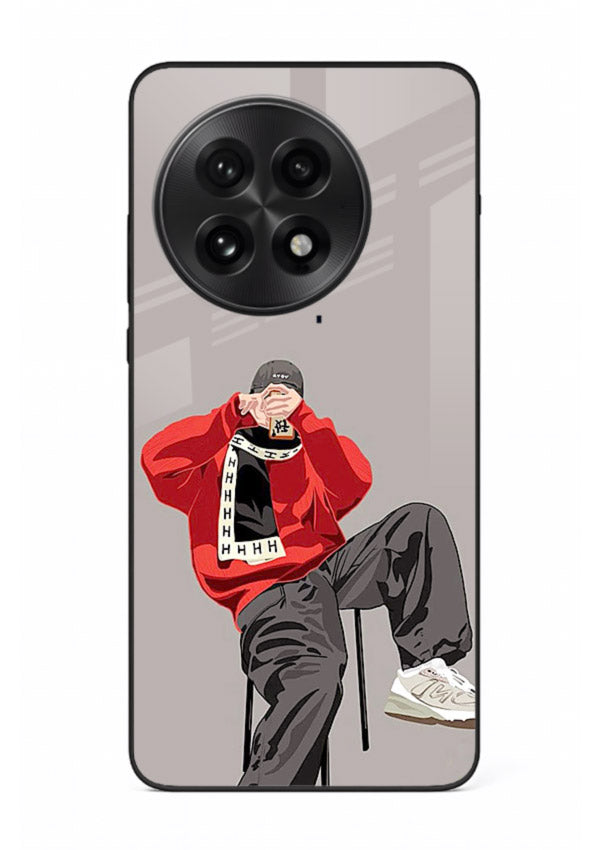 Red Streetwear Boy urban illustration OnePlus 13R glass back cover
