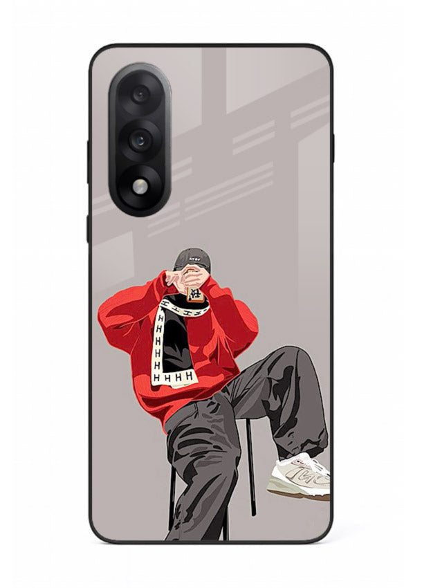 Red Streetwear Boy urban illustration OnePlus Nord 5 glass back cover