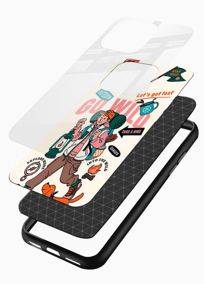 Retro Cartoon Chaos playful artwork glossy vibrant premium glass back cover - Angle Layers