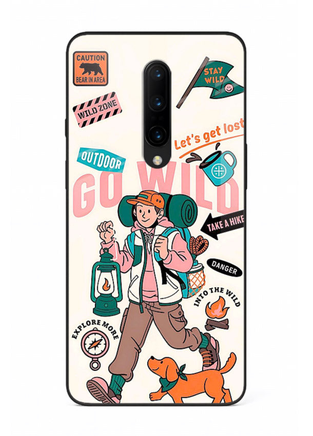 Retro Cartoon Chaos playful artwork OnePlus 7 Pro glass back cover