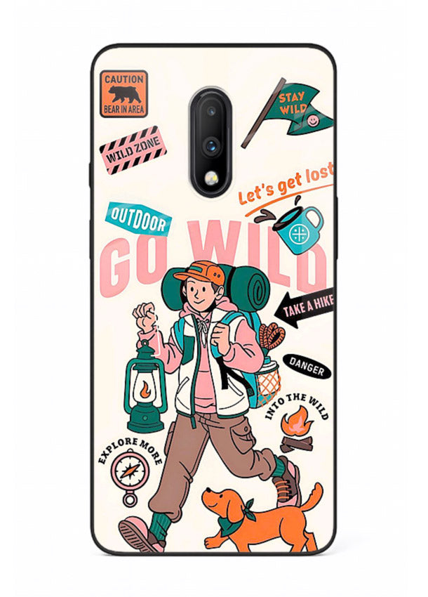 Retro Cartoon Chaos playful artwork OnePlus 7 glass back cover
