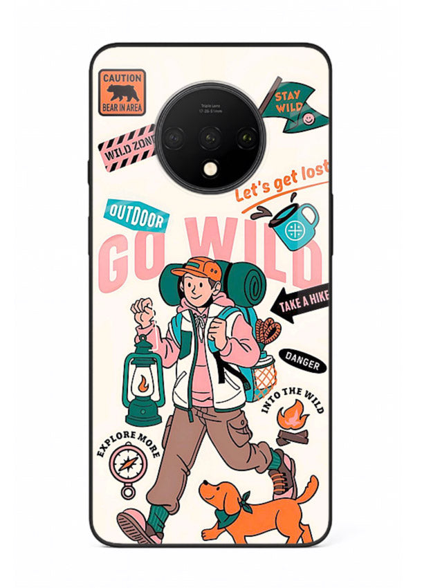 Retro Cartoon Chaos playful artwork OnePlus 7T glass back cover