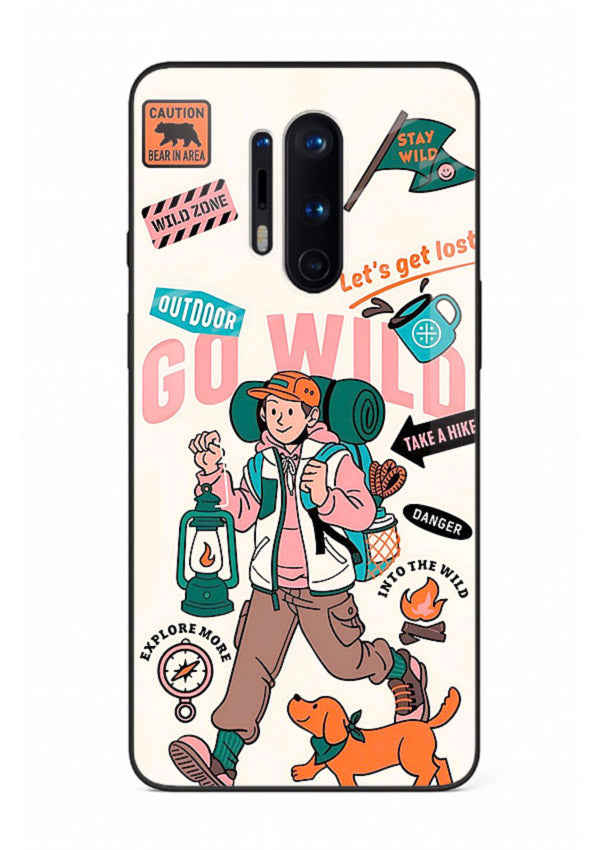 Retro Cartoon Chaos playful artwork OnePlus 8 Pro glass back cover
