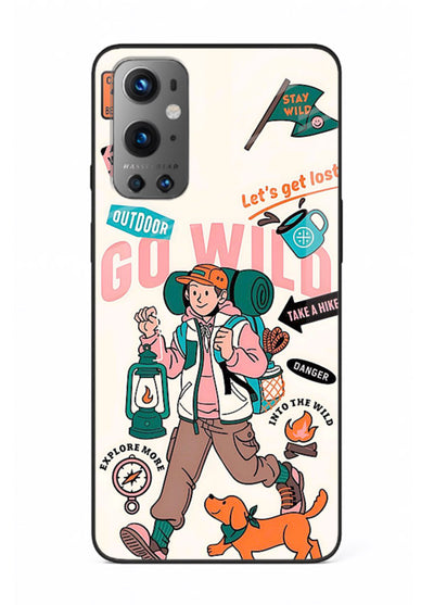 Retro Cartoon Chaos playful artwork OnePlus 9 glass back cover