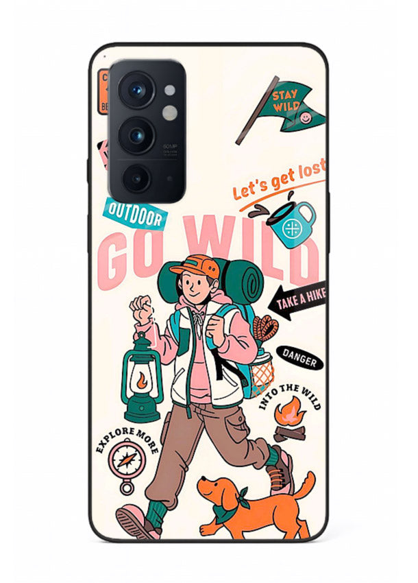 Retro Cartoon Chaos playful artwork OnePlus 9RT glass back cover