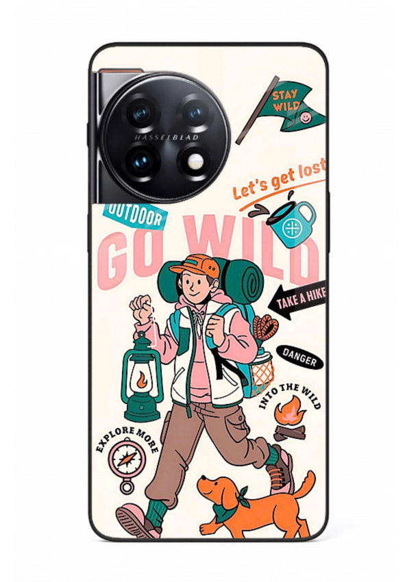 Retro Cartoon Chaos playful artwork OnePlus 11 glass back cover