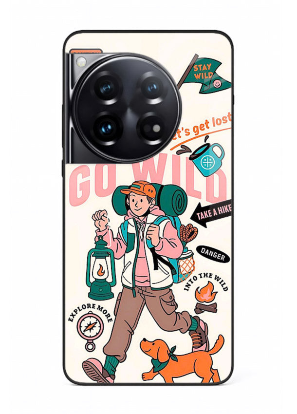 Retro Cartoon Chaos playful artwork OnePlus 12 glass back cover