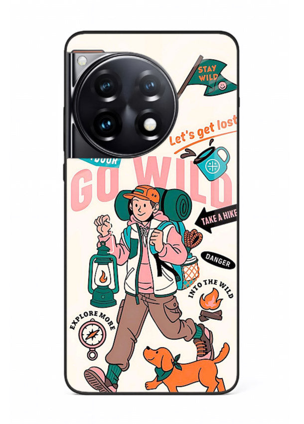 Retro Cartoon Chaos playful artwork OnePlus 12R glass back cover