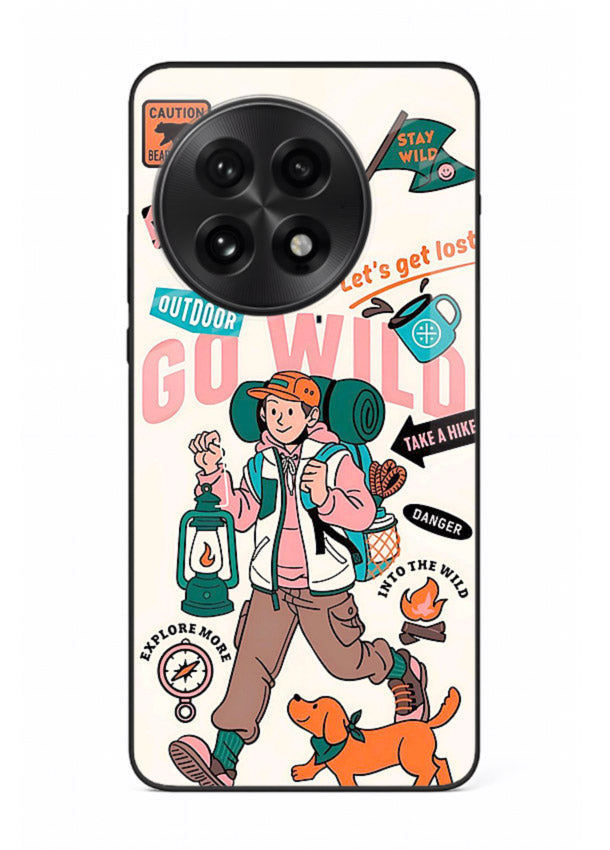 Retro Cartoon Chaos playful artwork OnePlus 13R glass back cover