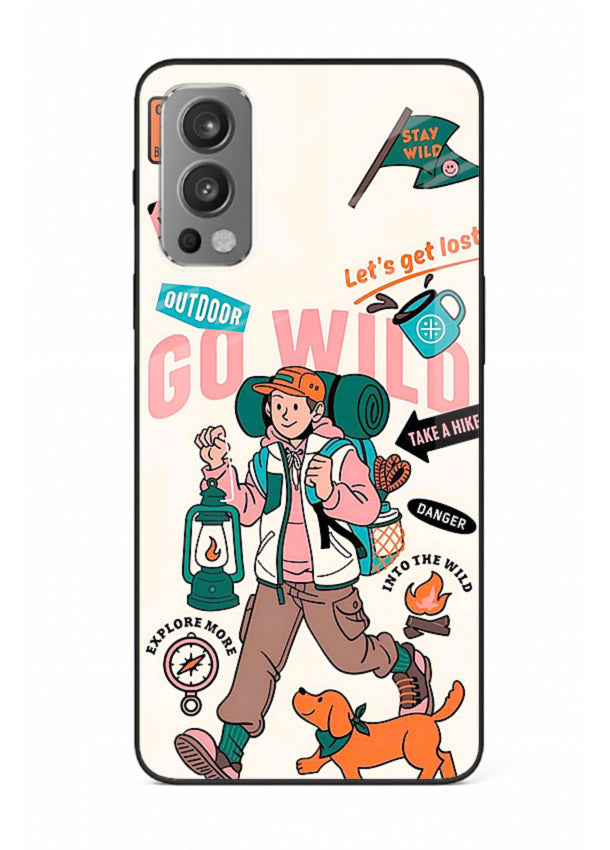 Retro Cartoon Chaos playful artwork OnePlus Nord 2 glass back cover