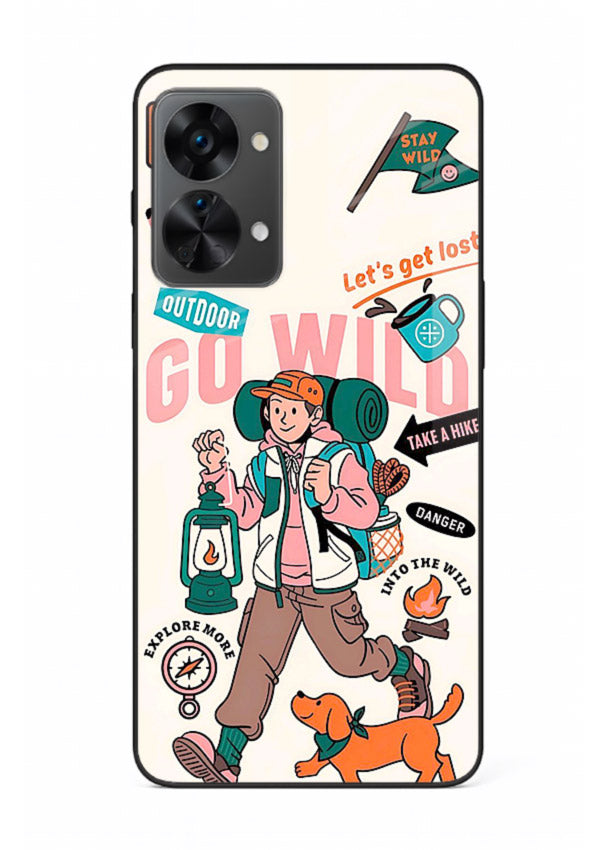 Retro Cartoon Chaos playful artwork OnePlus Nord 2T glass back cover