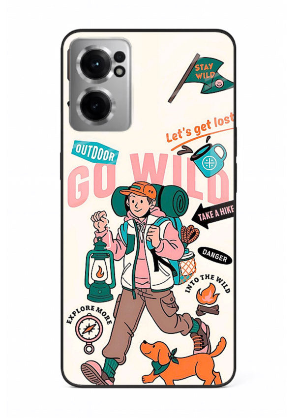 Retro Cartoon Chaos playful artwork OnePlus Nord CE2 5G glass back cover