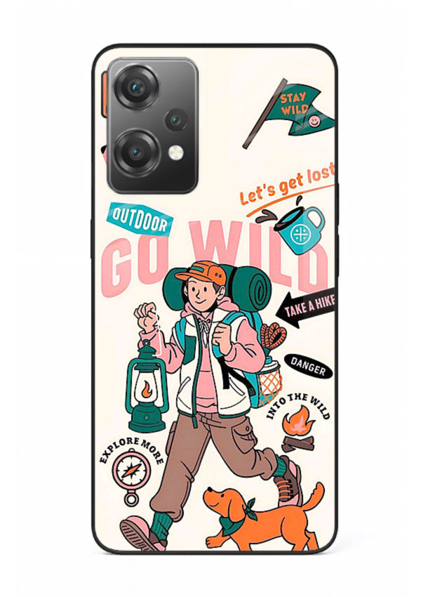 Retro Cartoon Chaos playful artwork OnePlus Nord CE2 Lite 5G glass back cover