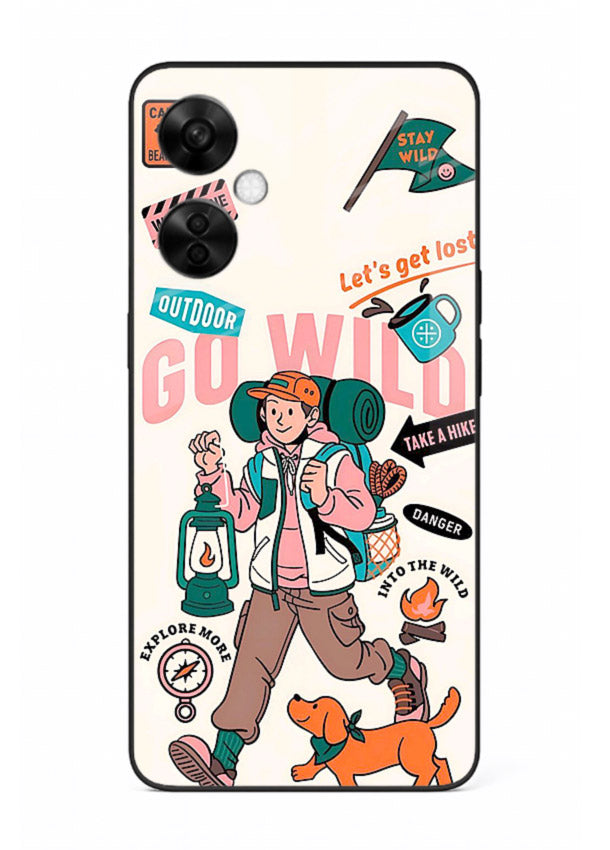 Retro Cartoon Chaos playful artwork OnePlus Nord CE3 Lite glass back cover