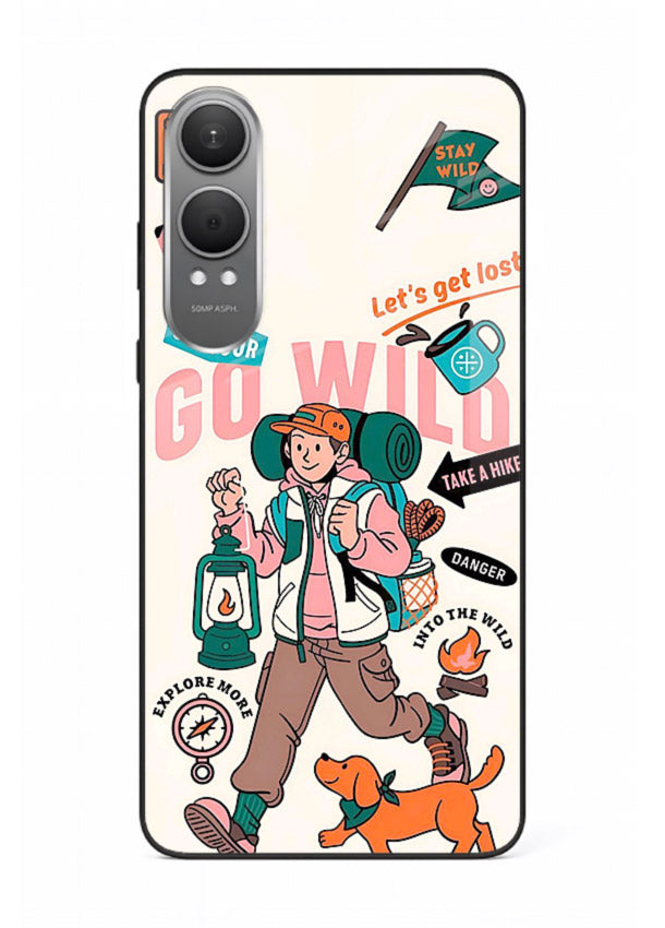 Retro Cartoon Chaos playful artwork OnePlus Nord CE4 Lite glass back cover