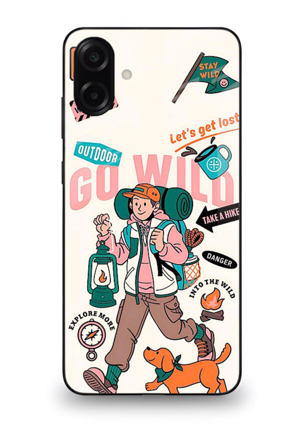Retro Cartoon Chaos playful artwork Samsung A07 4G glass back cover