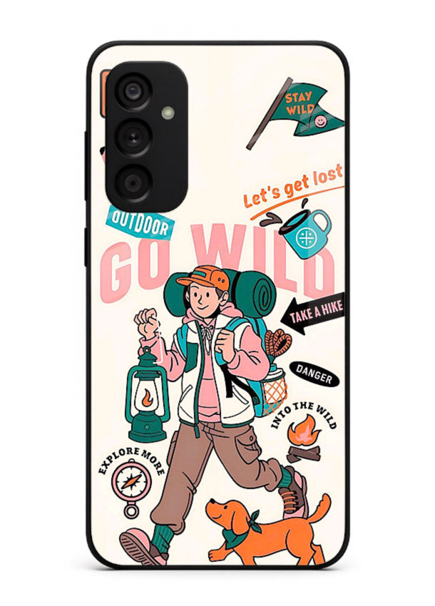Retro Cartoon Chaos playful artwork Samsung A34 5G glass back cover