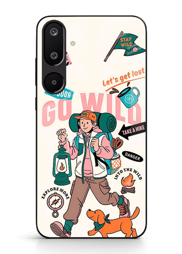 Retro Cartoon Chaos playful artwork Samsung F16 5G glass back cover