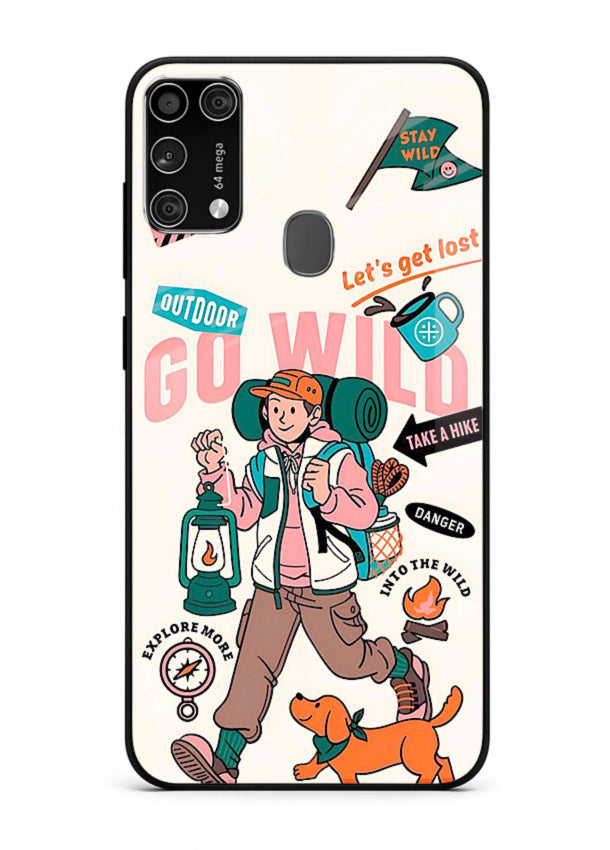 Retro Cartoon Chaos playful artwork Samsung M31 Prime glass back cover