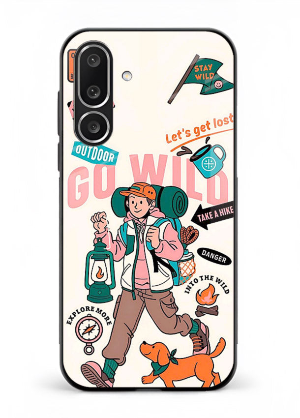 Retro Cartoon Chaos playful artwork Samsung M36 5G glass back cover