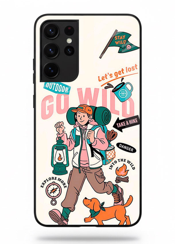 Retro Cartoon Chaos playful artwork Samsung S21 Ultra glass back cover