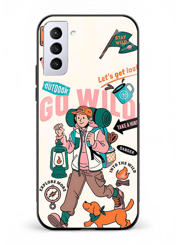 Retro Cartoon Chaos playful artwork Samsung S21 Plus glass back cover