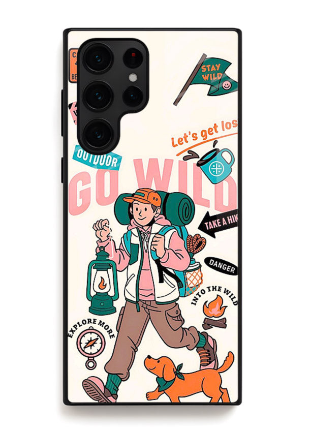 Retro Cartoon Chaos playful artwork Samsung S25 Ultra glass back cover