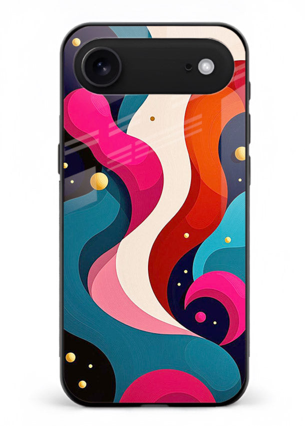 Retro Wave Swirl retro swirl pattern iphone 18 air glass back cover