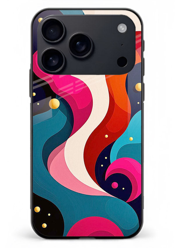 Retro Wave Swirl retro swirl pattern iphone 17 pro max glass back cover
