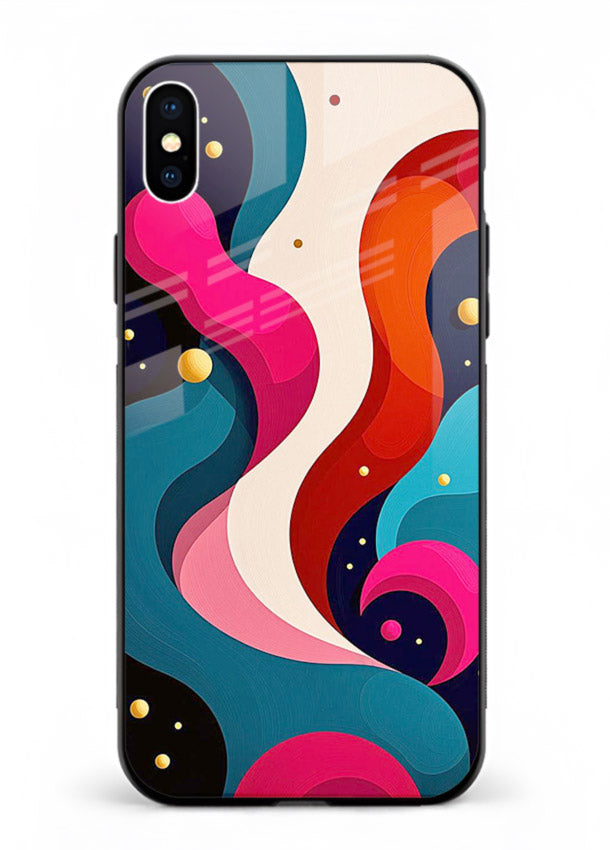Retro Wave Swirl retro swirl pattern iphone xs max glass back cover