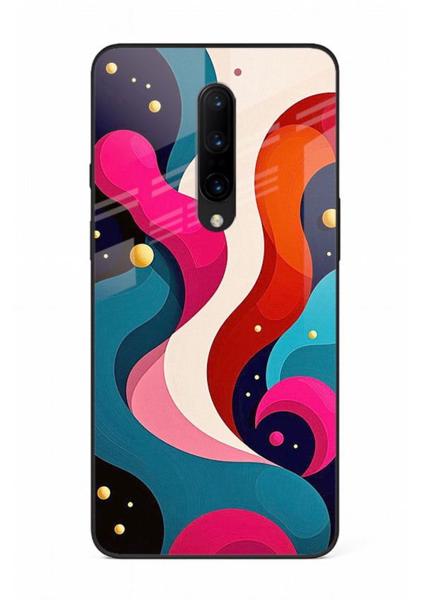 Retro Wave Swirl retro swirl pattern OnePlus 7 Pro glass back cover