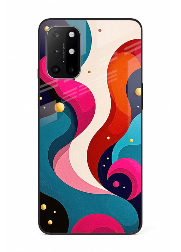 Retro Wave Swirl retro swirl pattern OnePlus 8T glass back cover