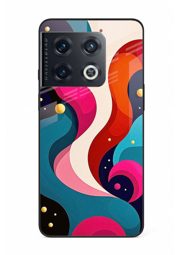 Retro Wave Swirl retro swirl pattern OnePlus 10 Pro glass back cover