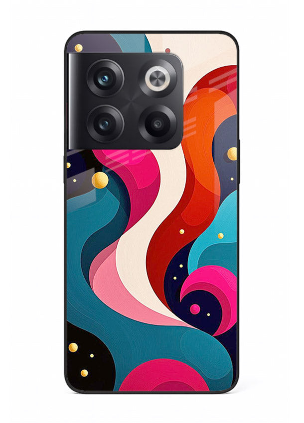 Retro Wave Swirl retro swirl pattern OnePlus 10T glass back cover