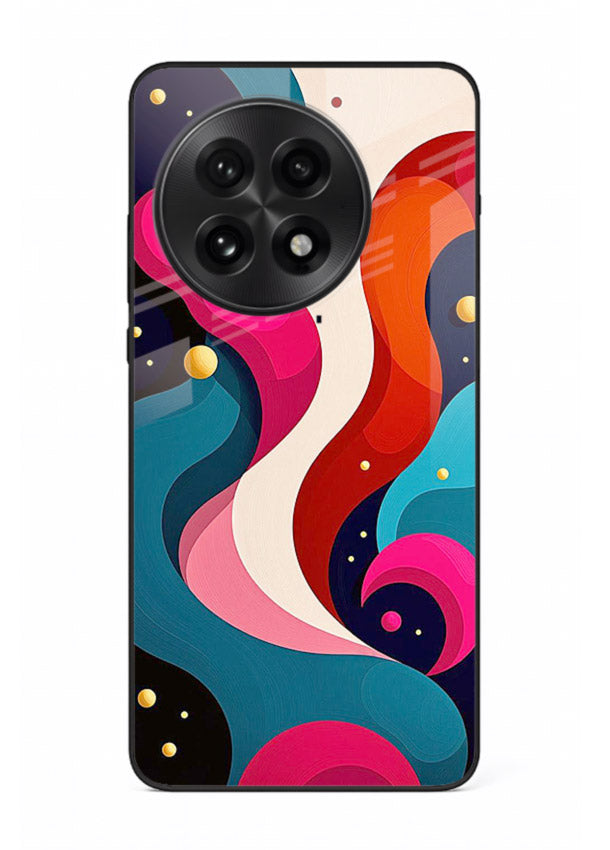 Retro Wave Swirl retro swirl pattern OnePlus 13R glass back cover