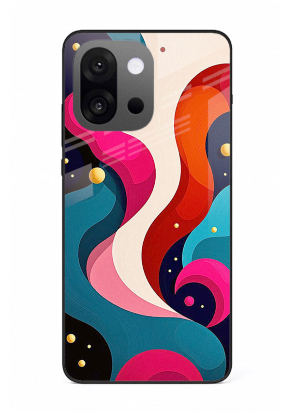 Retro Wave Swirl retro swirl pattern OnePlus 13s glass back cover