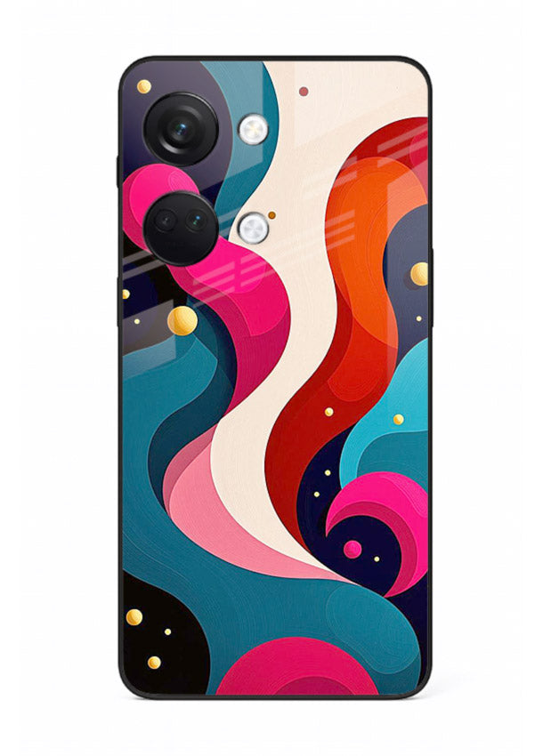 Retro Wave Swirl retro swirl pattern OnePlus Nord 3 glass back cover