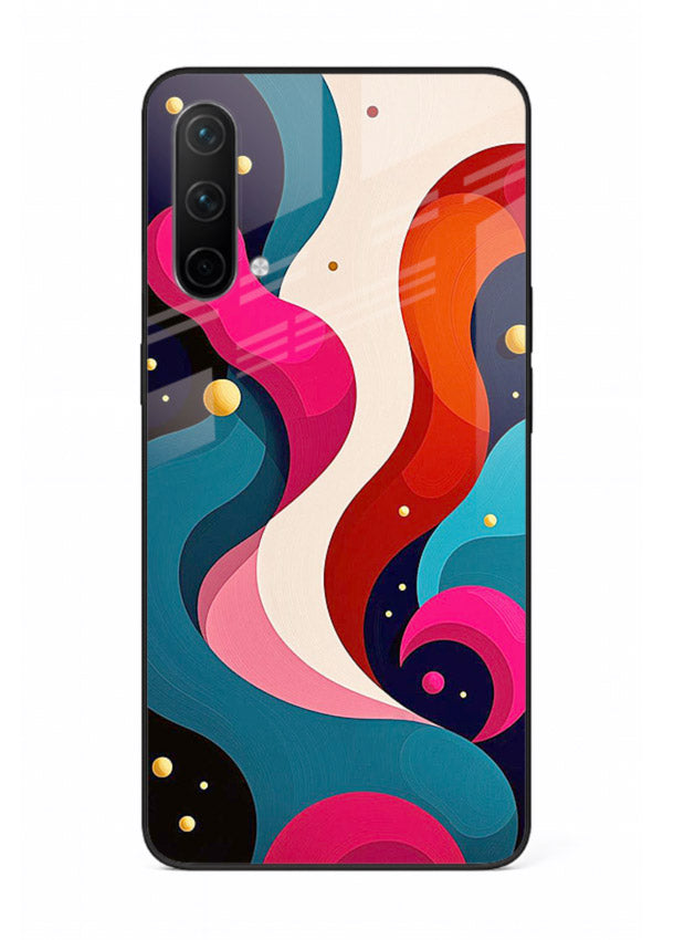 Retro Wave Swirl retro swirl pattern OnePlus Nord CE 5G glass back cover