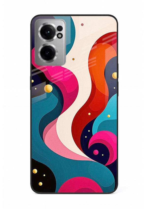 Retro Wave Swirl retro swirl pattern OnePlus Nord CE2 5G glass back cover