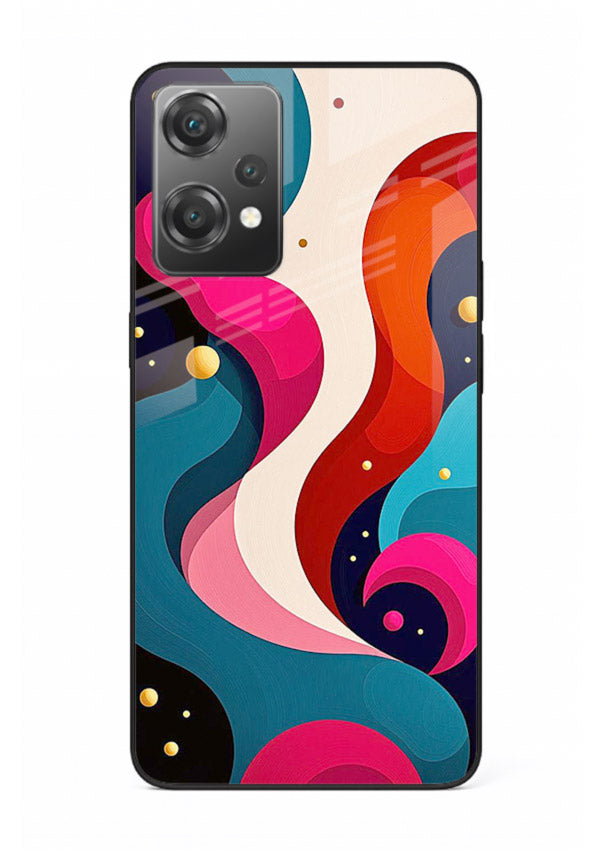 Retro Wave Swirl retro swirl pattern OnePlus Nord CE2 Lite 5G glass back cover